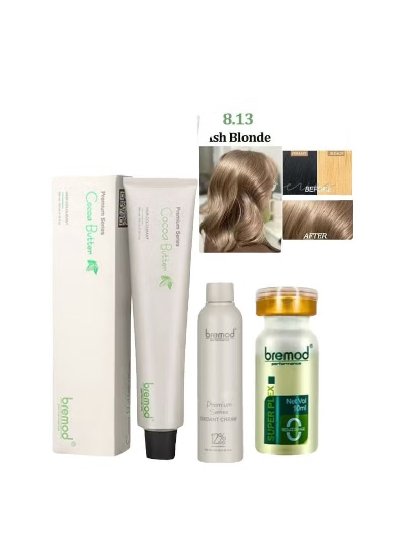 صبغة شعر دائمة فاخرة بلون أشقر رمادي فائق المرونة